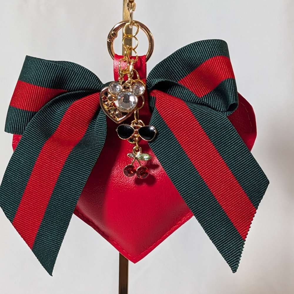 ✨ Handcrafted JoJo Styles Bag Charm – Bow & Heart Design ✨